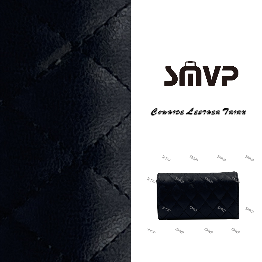 SMVP手工真皮女包 小香风手拿包 0251 黑色