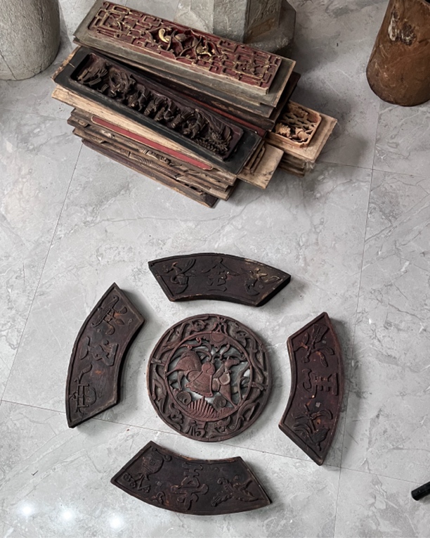 精品老木雕老花板