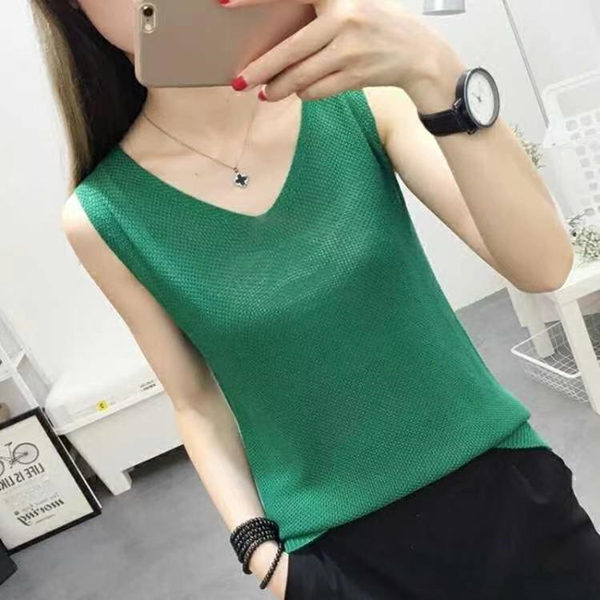 大码200斤胖mm宽松遮肚大码冰丝吊带背心女针织打底衫无袖上衣女