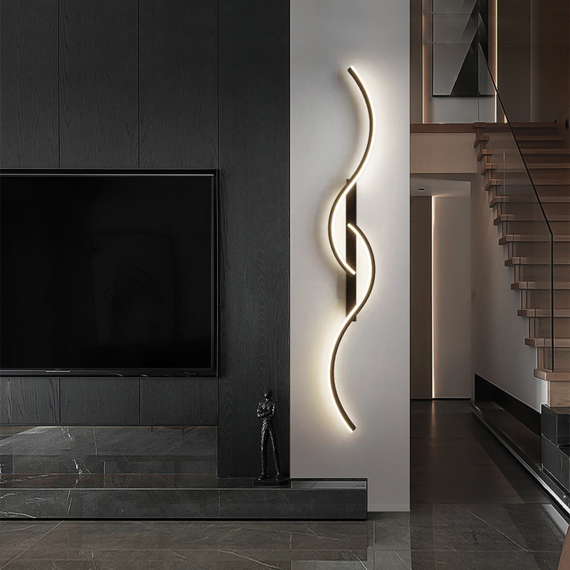 长条壁灯简约现代客厅电视沙发背景墙格栅灯创意个性设计师床头灯