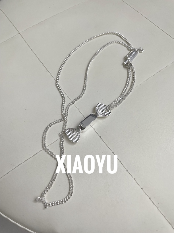 坠链均925银 韩国东大门主播热卖款银饰纯银实心糖果吊坠项链