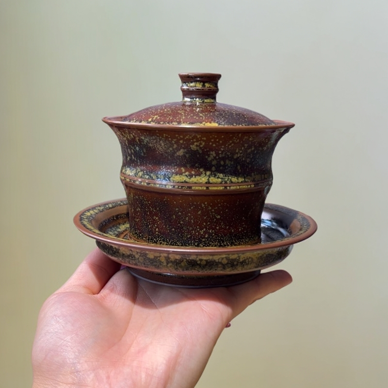 百年郗家 纯手工三才盖碗 