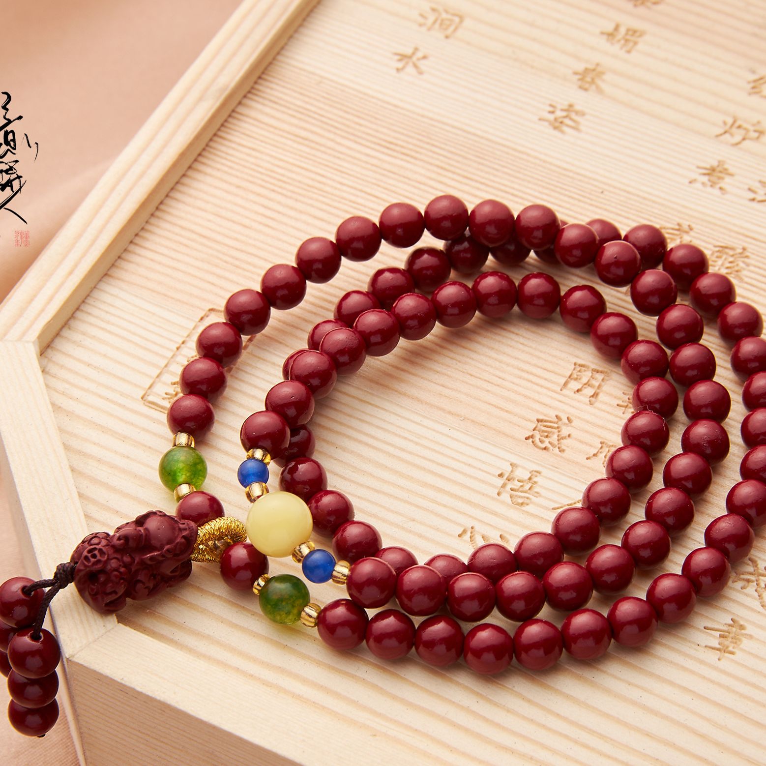 非金属木质手链 三圈手链多圈新中式精致手串饰品A1-7041