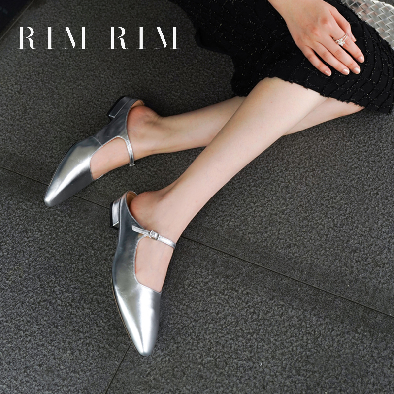 RIM RIM 【优雅系列】半包穆勒鞋女塑型马皮鞋后空休闲一脚蹬拖鞋