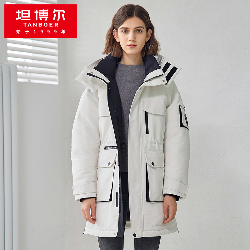 坦博尔中长款冬季户外运动休闲宽松廓形工装外套男女同款TD216676