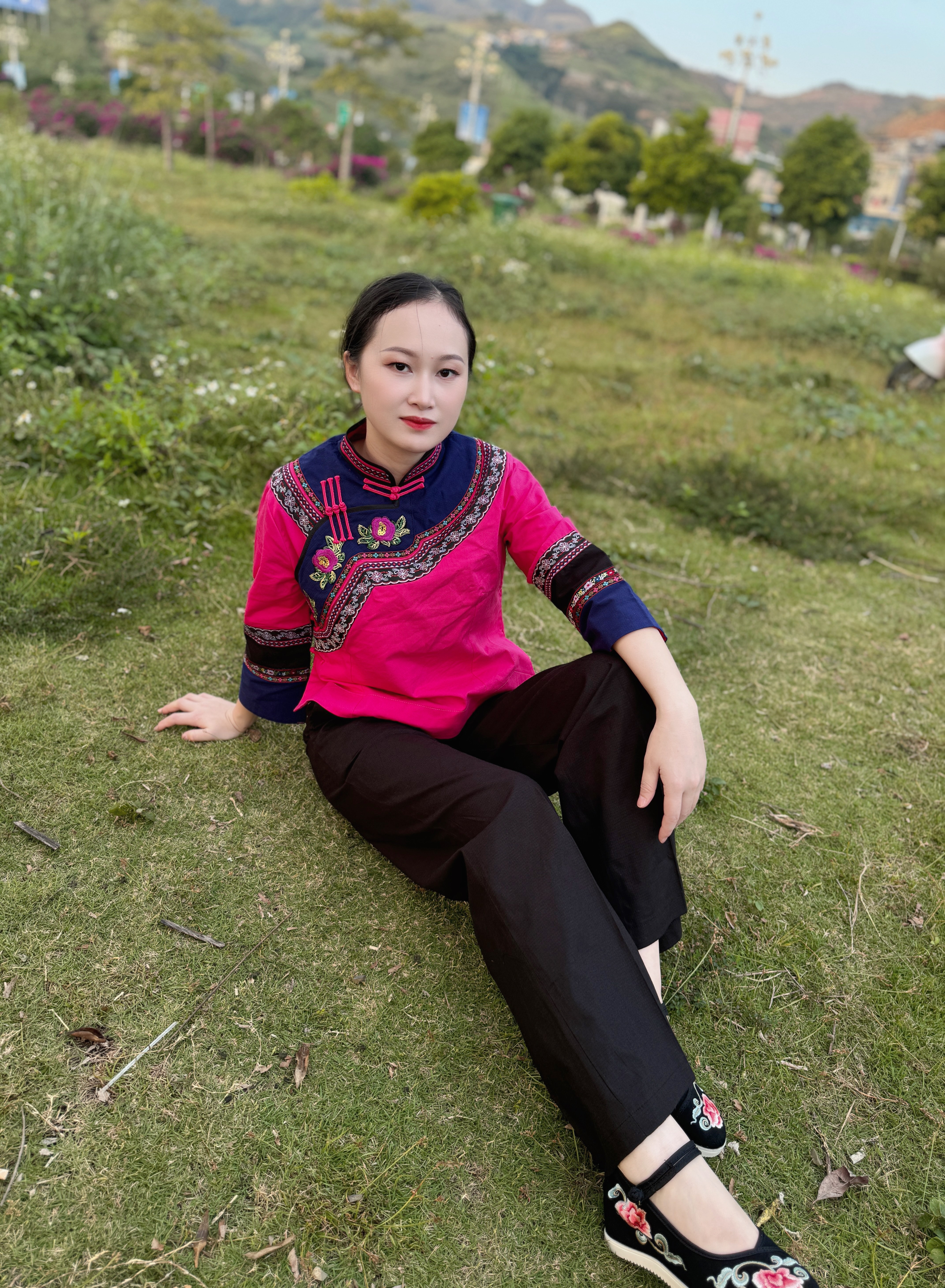 贵州云南少数民族布依族壮族服饰民族风秋冬长袖上衣裤子套装传统