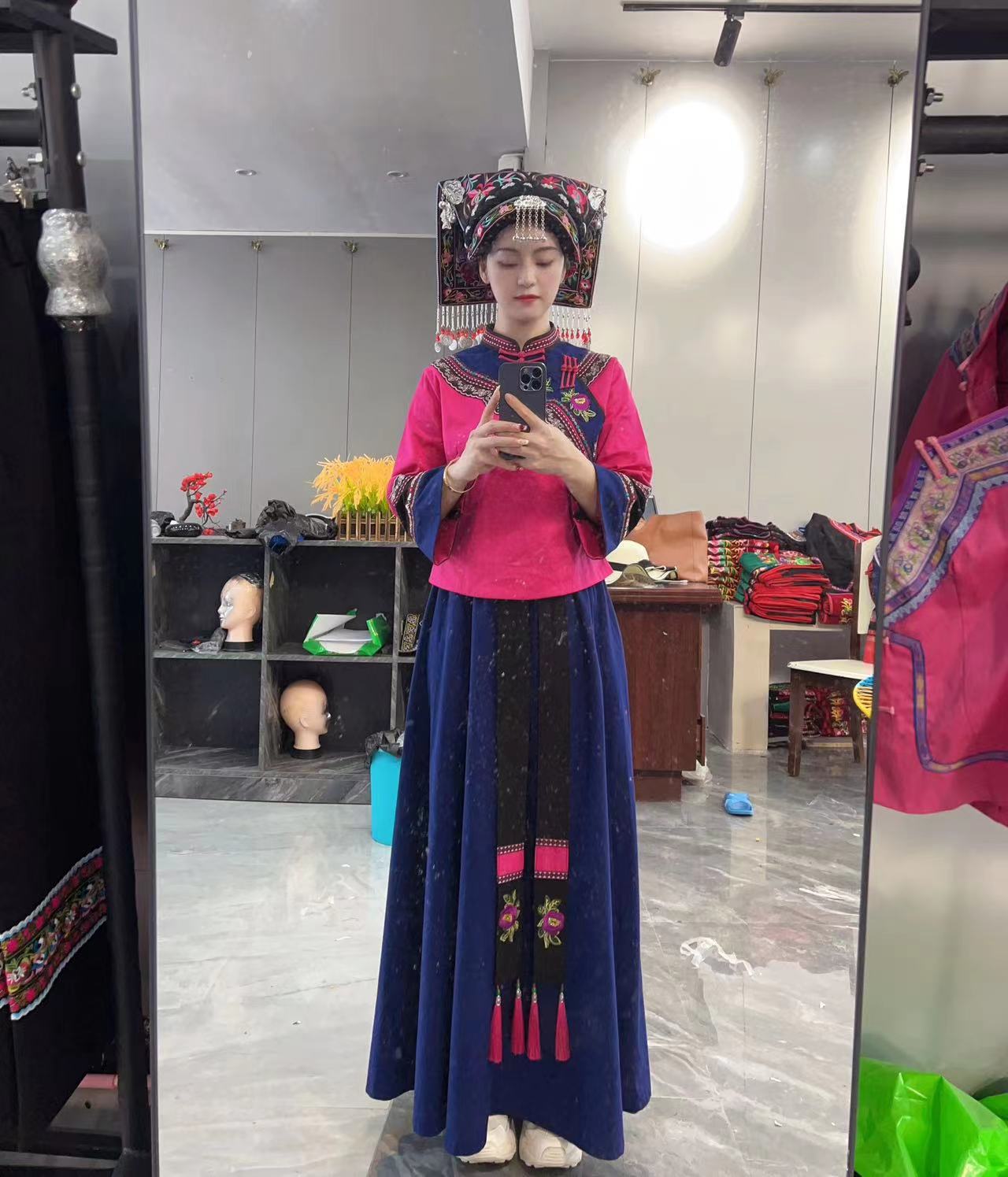 布依族壮族服装民族风复古女套装修身显瘦最新款