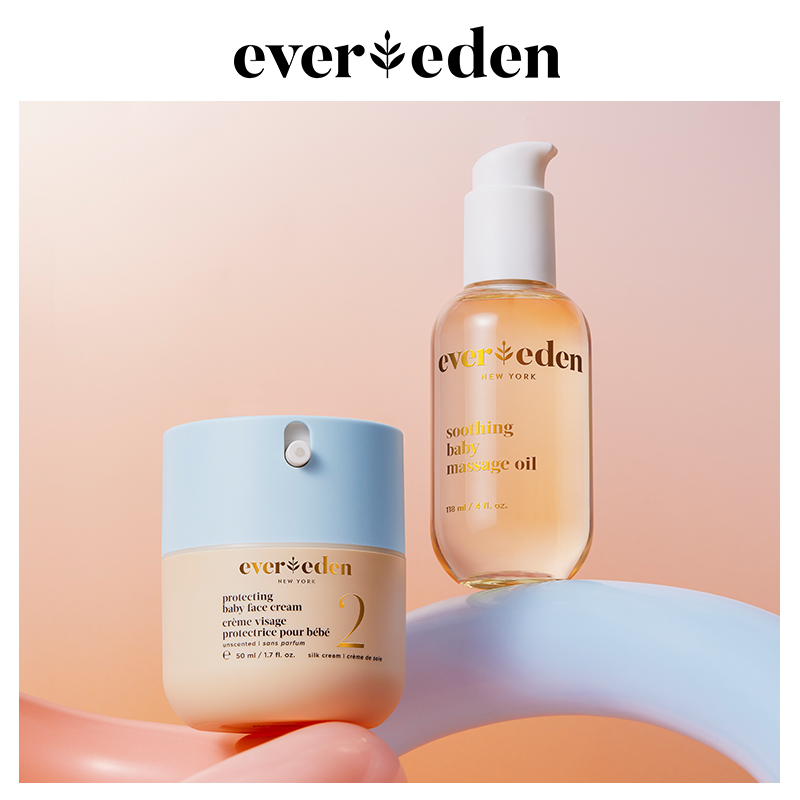 【老爸抽检】Evereden安唯伊婴儿新生护理亲护面霜50ml+抚触油118ml