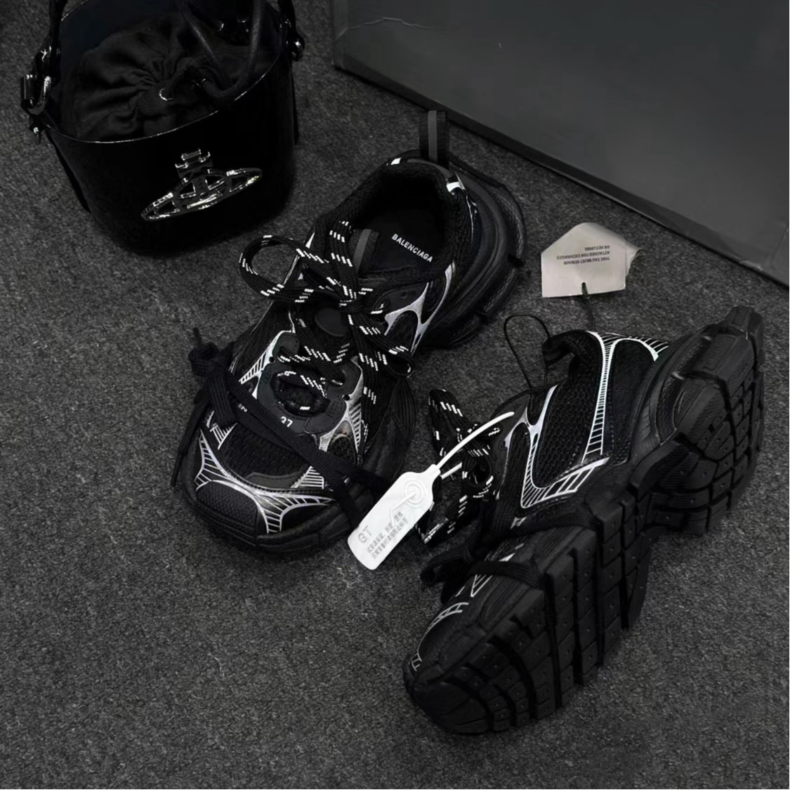 【巴黎同款3XL】2024新款做旧时尚低帮厚底老爹鞋复古休闲运动潮鞋