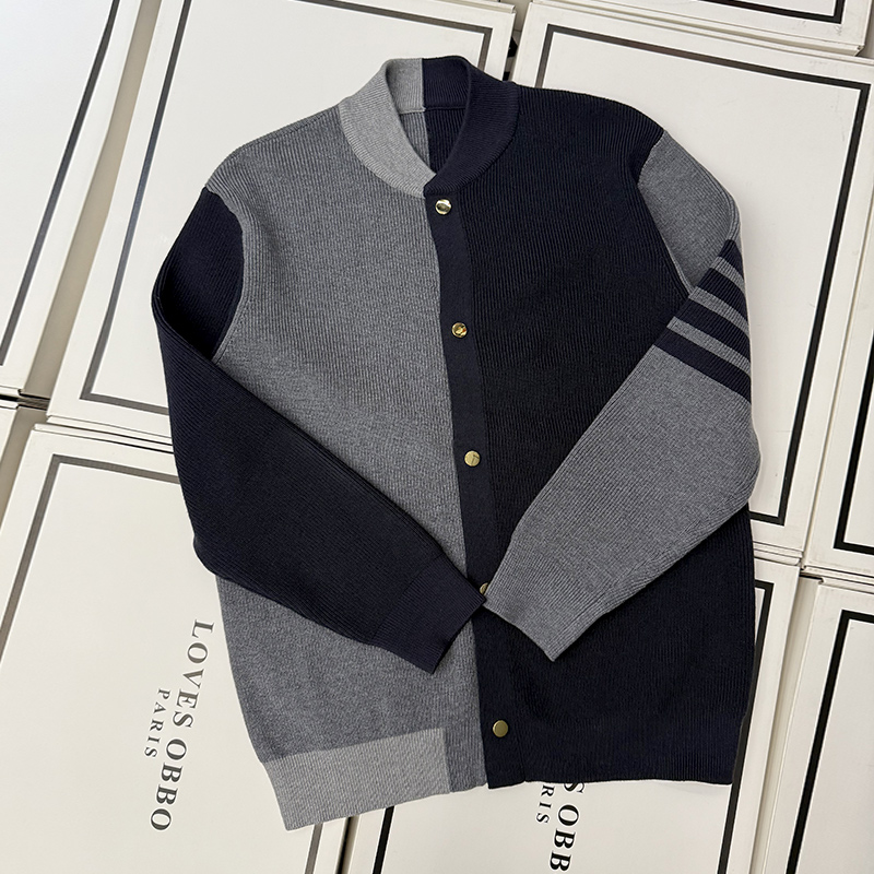 2024秋冬季新款双拼色毛衣高端百搭男女同款针织衫毛衣【太古高奢】