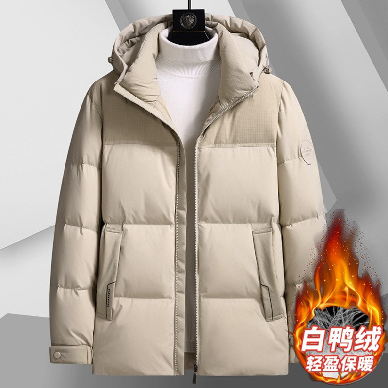 GOOMIL LEE加厚羽绒服男士冬季高端时尚连帽白鸭绒保暖防寒服外套