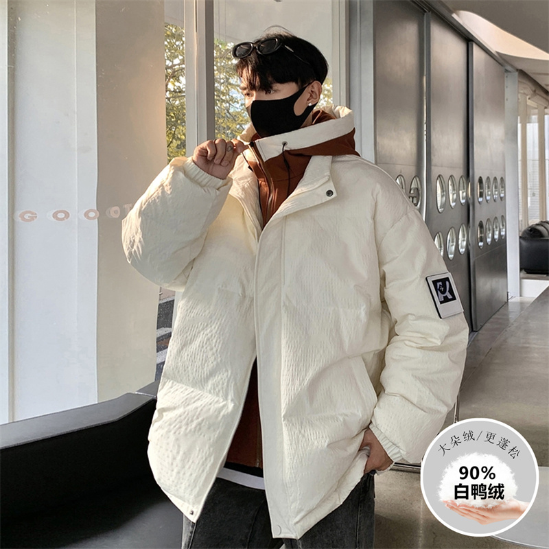 GOOMIL LEE羽绒服男士冬季假两件冬装宽松休闲加厚保暖高级感外套