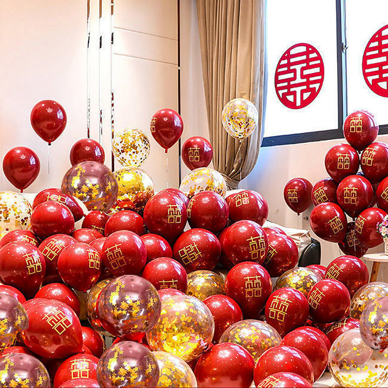 结婚气球婚房装饰用品生日布置气球加厚防爆浪漫气球套餐装饰气球
