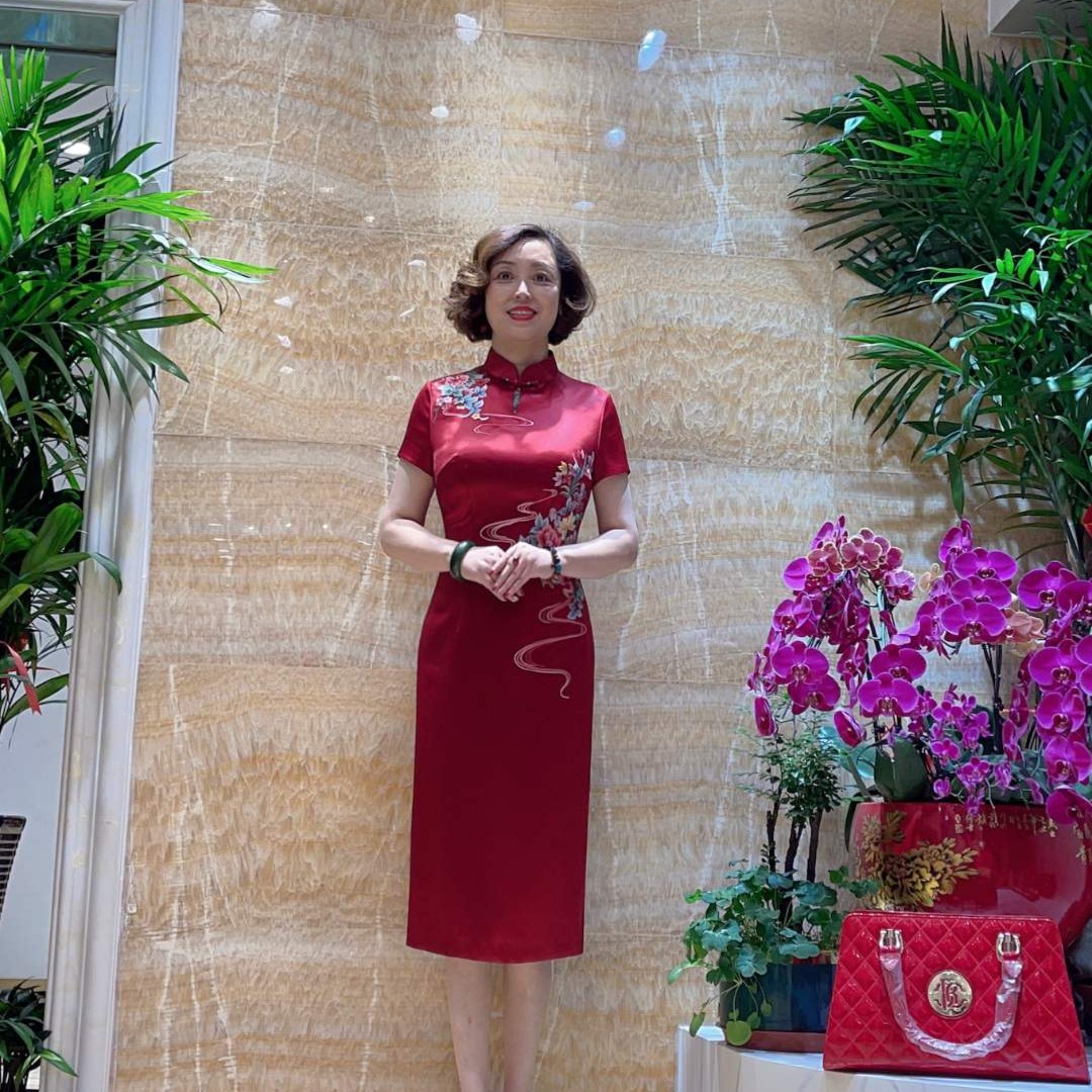 花好月圆60339高端奢华婚礼礼服国风气质优雅显瘦修身复古中长款