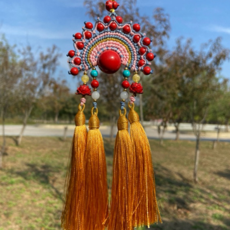 含辰砂工艺品高品质花旦设计款精美畅销车挂包挂墙挂