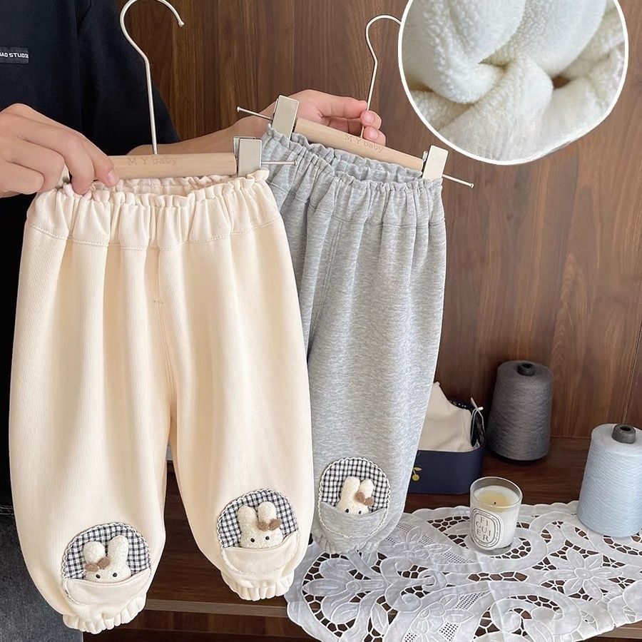 女婴儿秋冬季女童一体全新爆款灯笼1-5岁女宝宝质感精棉休闲裤