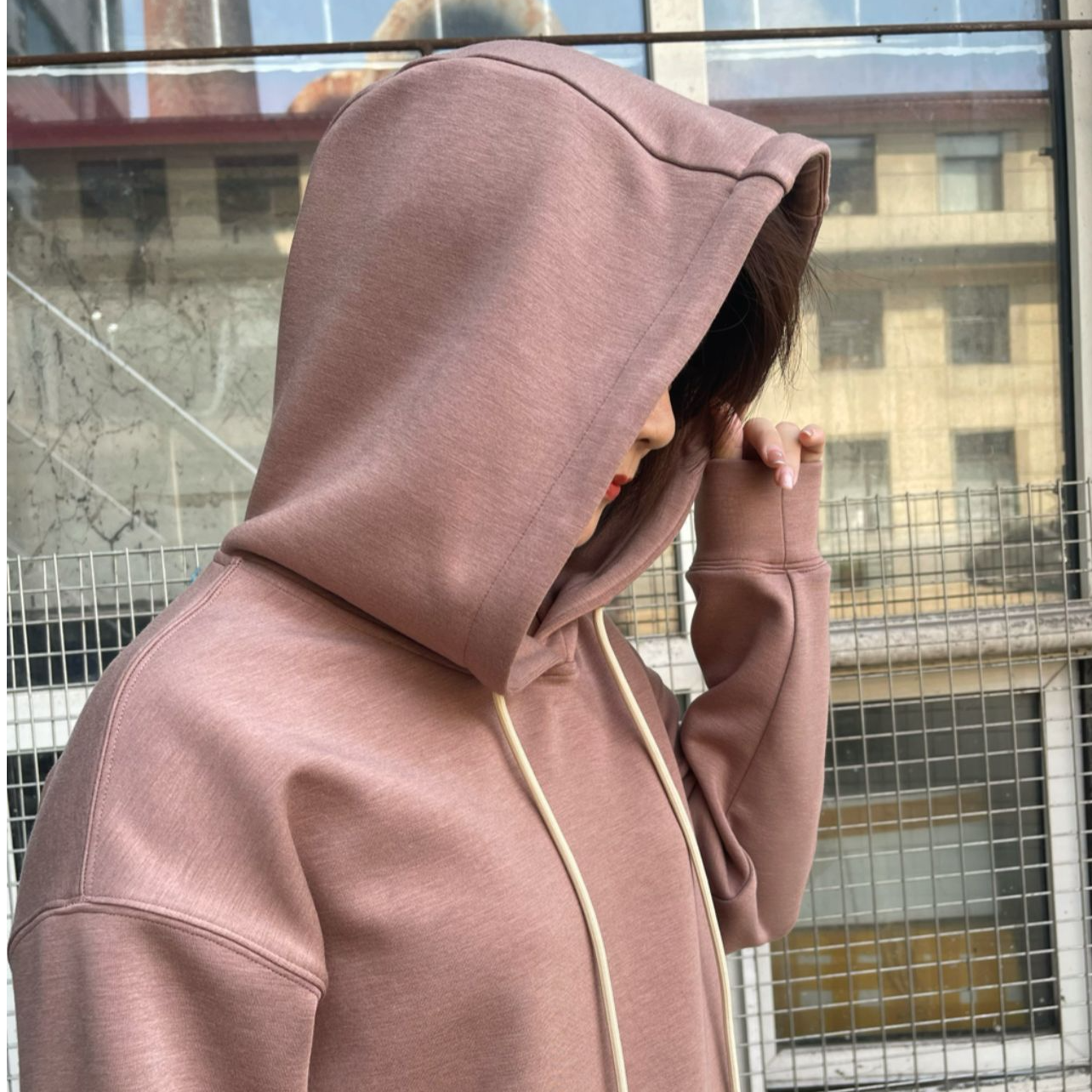 JW-117【反季福利女士柞蚕丝卫衣外套】 新款2025休闲连帽百搭套头