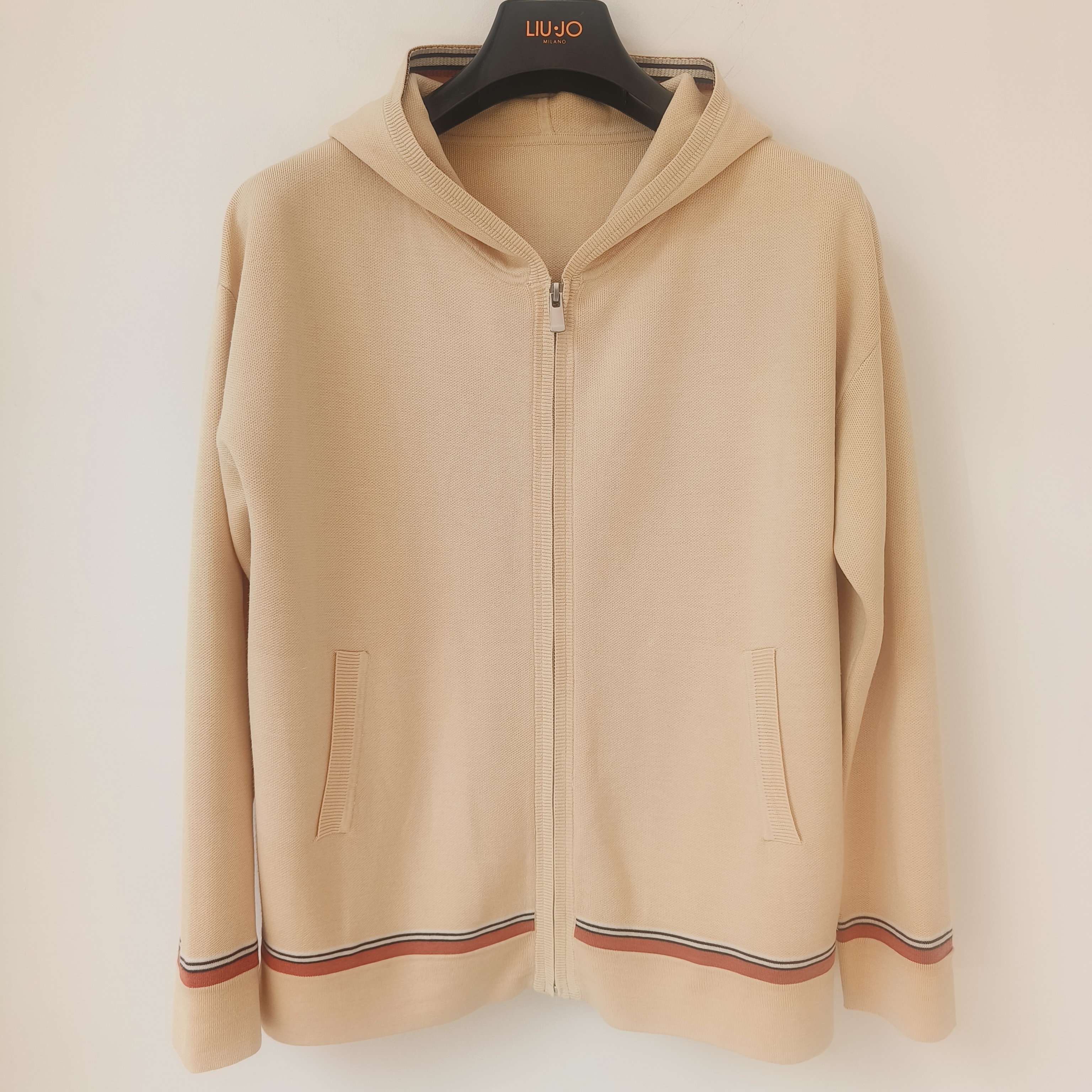 JW-【100%柞蚕丝针织帽衫】2025年柞蚕丝女士针织衫秋冬时尚气质