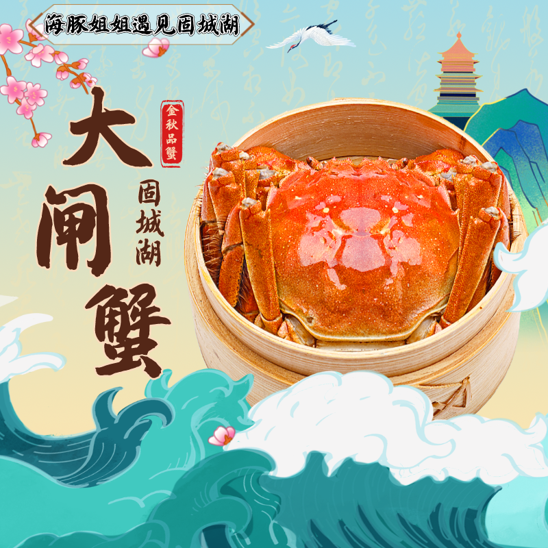 【活蟹】精品固城湖大闸蟹 （2.4-2.6两）/只 全母蟹  10只  顺丰