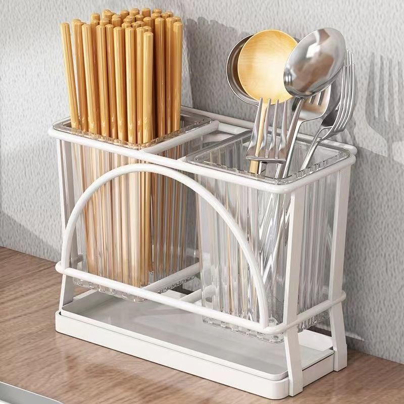 网红筷子筒收纳盒刀架壁挂台面厨房置物架餐具勺子沥水家用筷笼