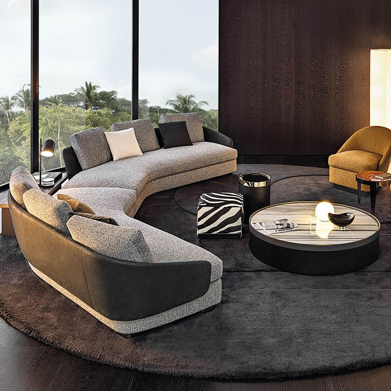 意式极简劳森沙发现代简约创意家用别墅客厅异形艺术家居弧形
