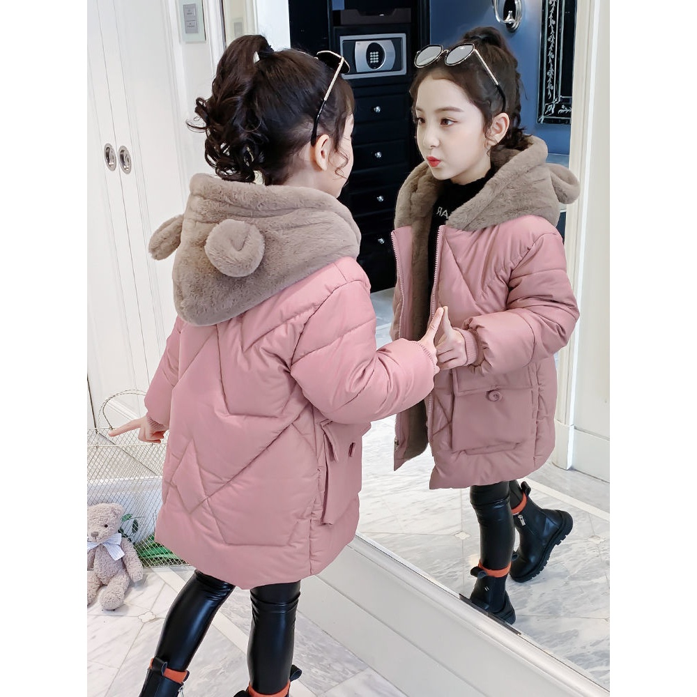 旗舰品质6女童冬季加绒棉衣2022新款8儿童10外套11女孩中长款羽