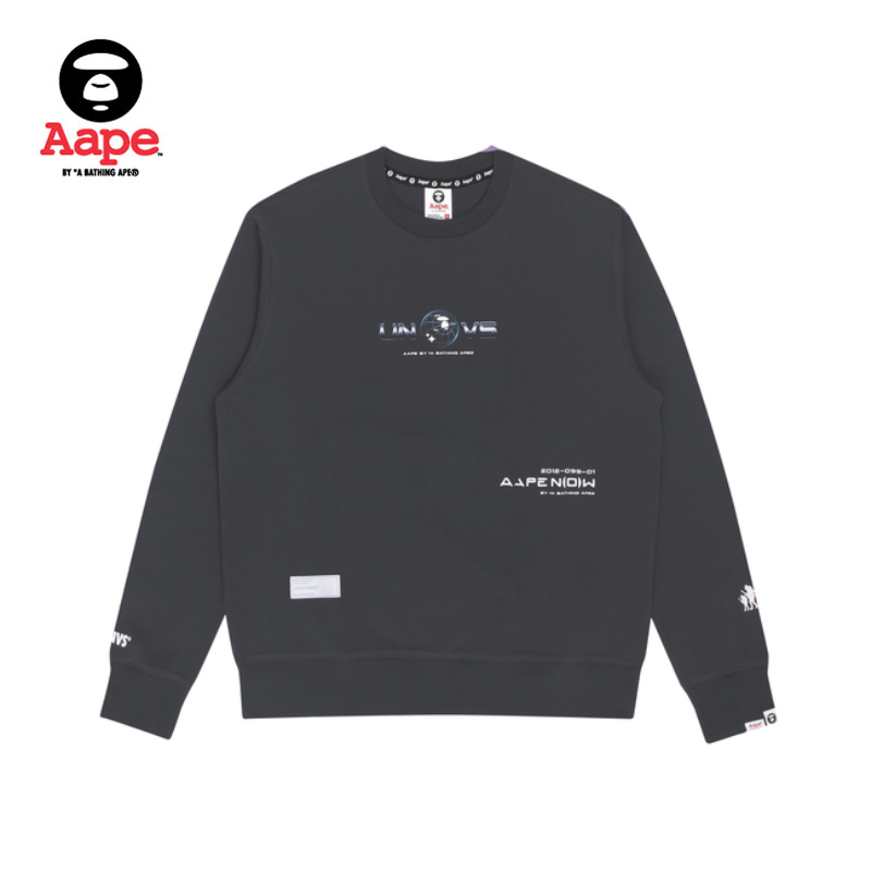 Aape旗舰店街头潮流男款秋冬户外星球印花圆领休闲卫衣3809XXH