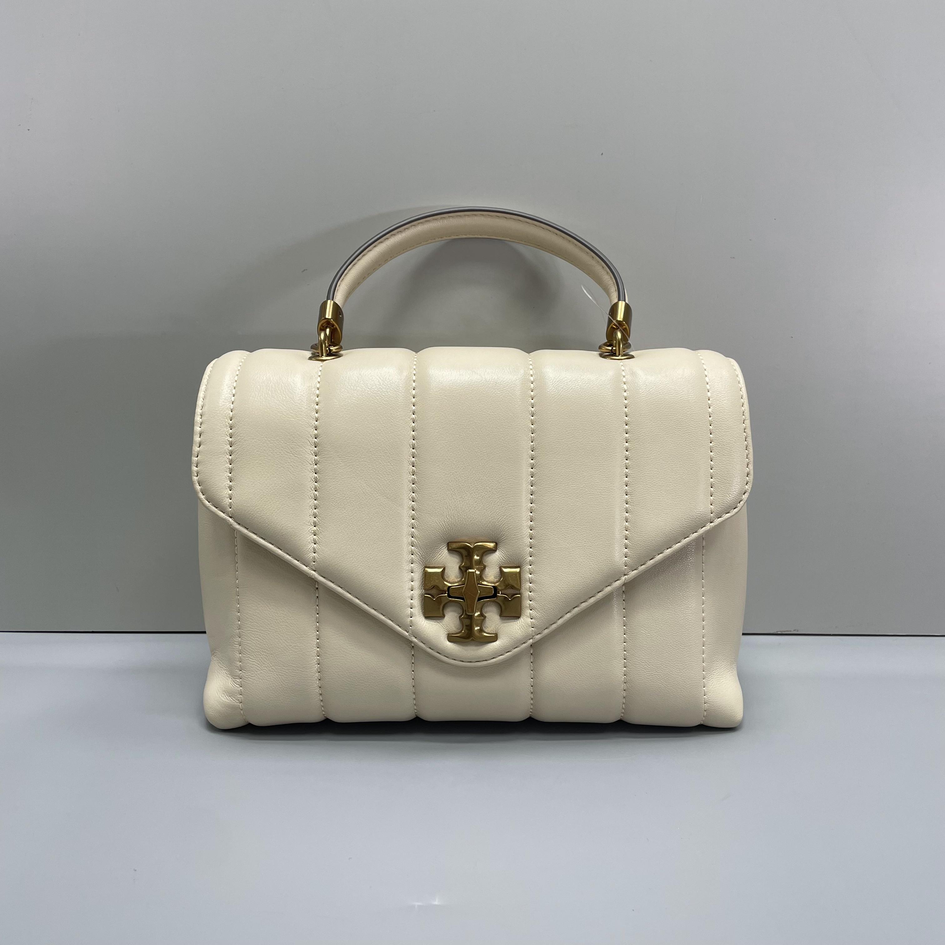 95新 TORY BURCH/汤丽柏琦 小林kira米白手提包23*17*10cmA082902