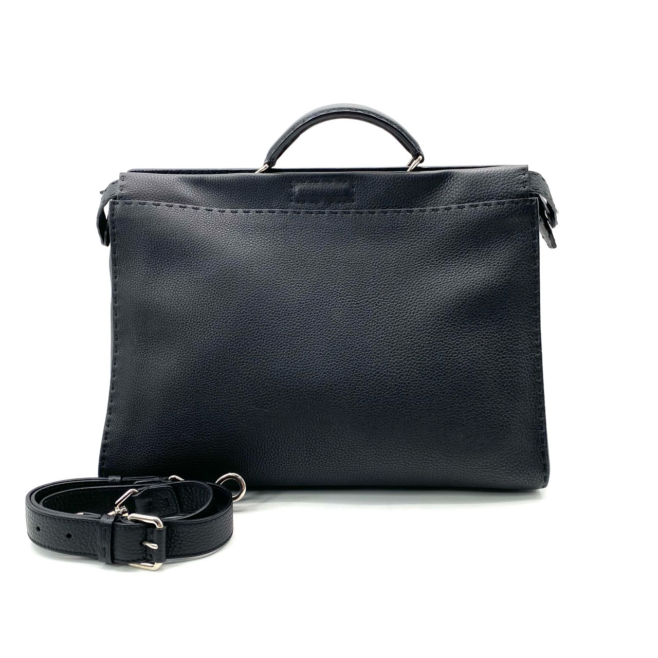 95新 FENDI/芬迪 小怪兽全皮手提公文包 尺寸40/30