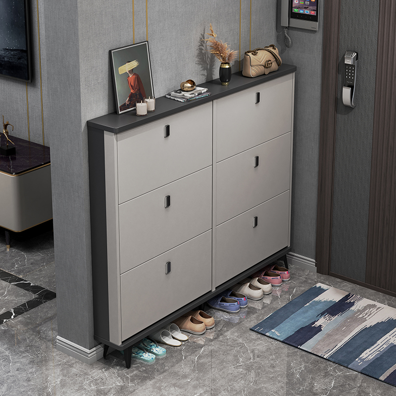 意式超薄翻斗鞋柜家用门口2025年新款靠墙一体柜简易收纳入户鞋架