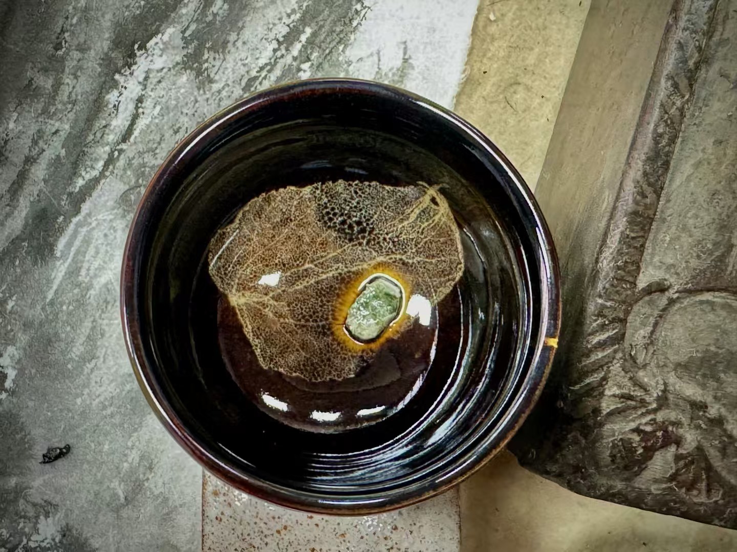 檏堂木叶盏主人杯微瑕陶瓷个人专用杯茶碗