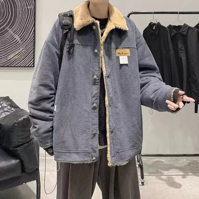 【小扬哥推荐】港风复古灯芯绒棉衣外套男女冬季韩版港风宽松