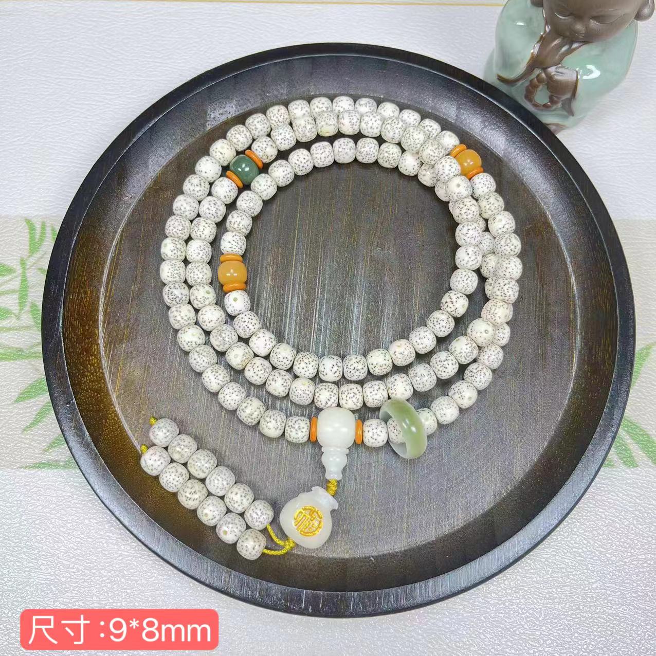 正宗海南星月菩提 原生态经典老型桶珠 吊坠款108颗 尺寸约9*8mm