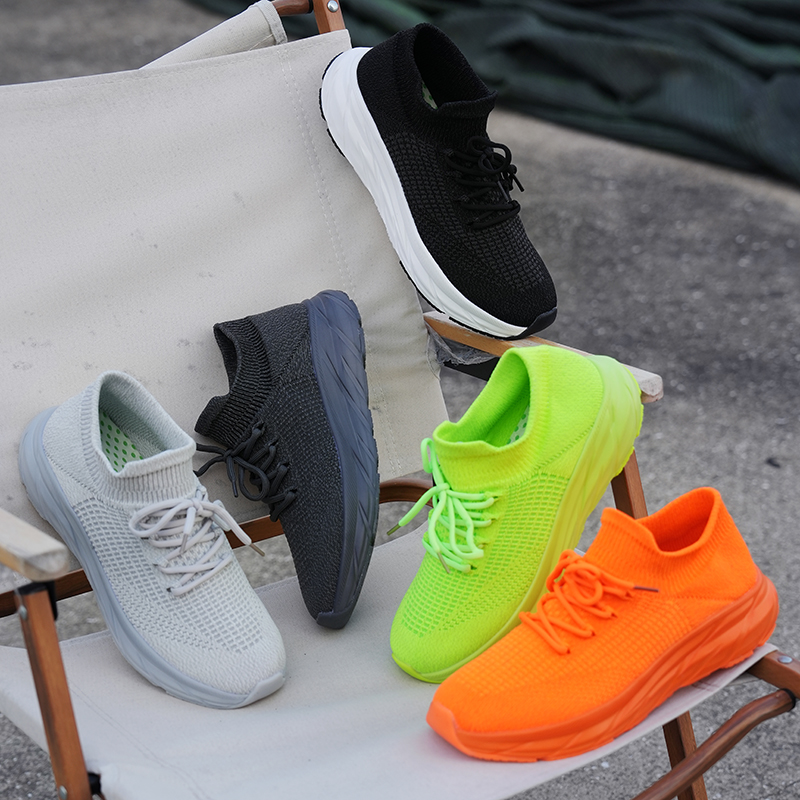 嘉利安2023潮星运动鞋休闲四季舒适健步软底新款飞织鞋子