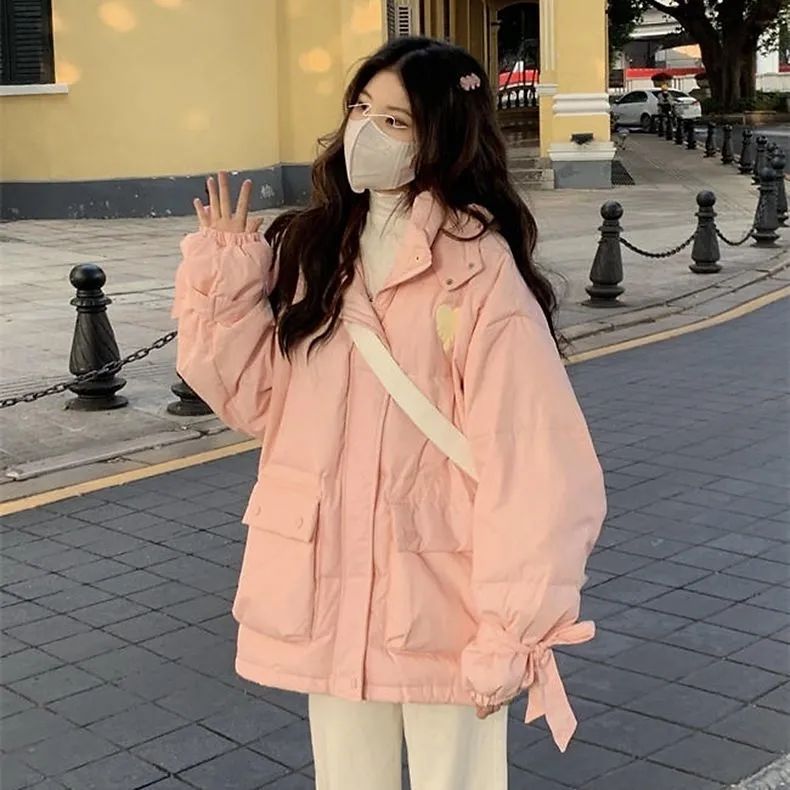 奶fufu学生棉衣女秋冬季新款宽松潮流感小个子棉服减龄可爱面包服