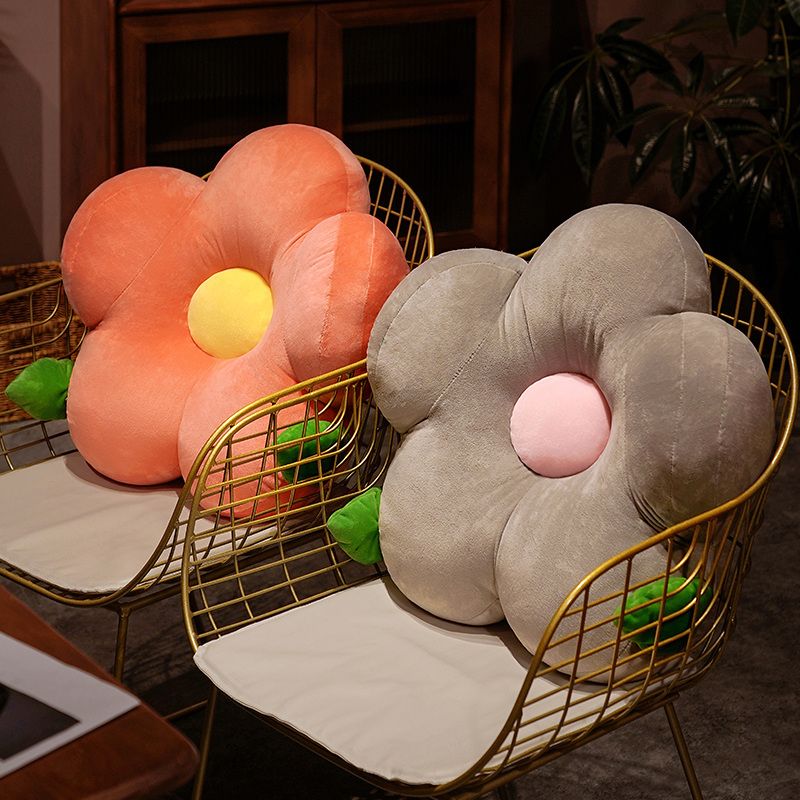 花朵抱枕靠背垫办公室腰托腰垫抱枕床上靠背垫学生护腰太阳花靠枕