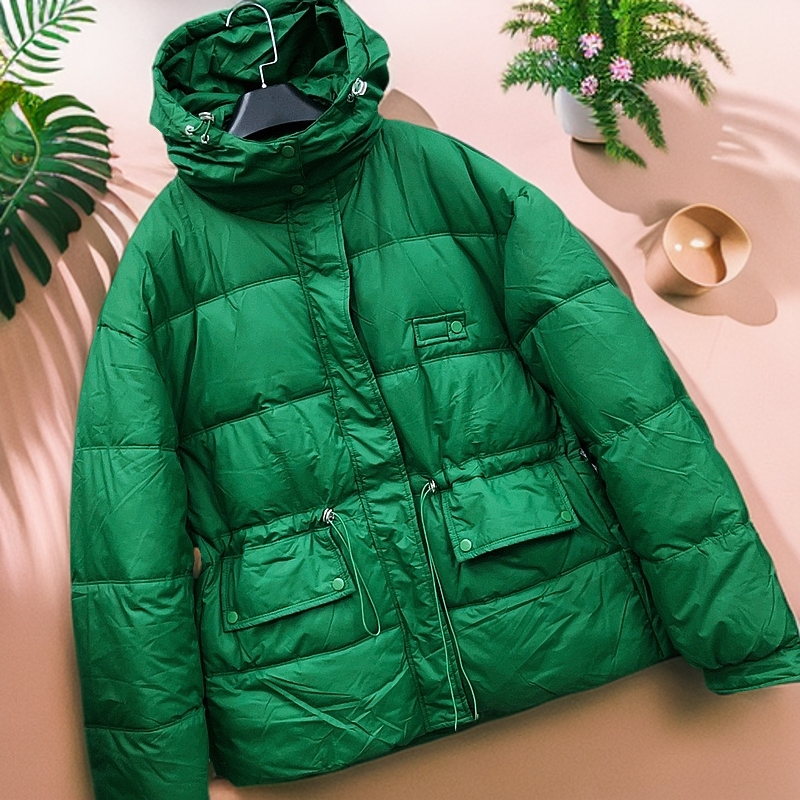 120-190斤 胸围125 衣长72 连帽收腰简约棉服