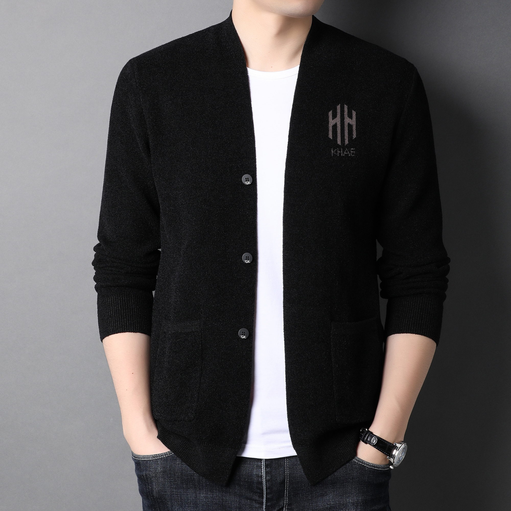 【品牌撤柜】H标秋冬开衫外套男士打底衫7110