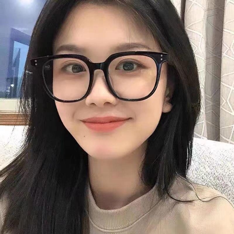 黑框眼镜近视可配大框无度数变色眼睛框架防蓝光辐射平光镜高颜值
