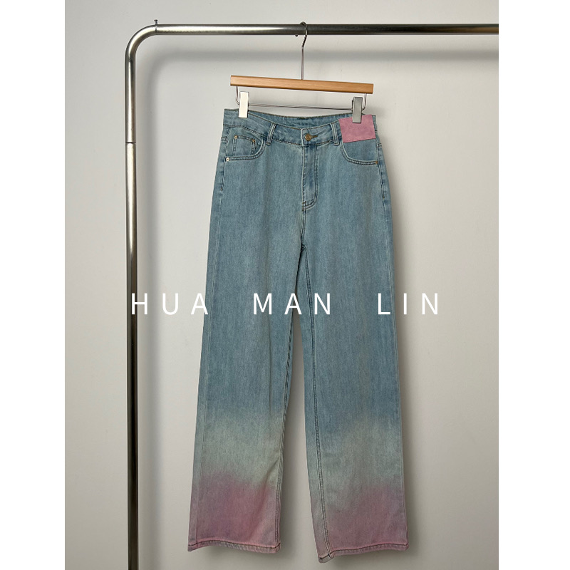 【花满林】新款下脚吊染微微弹休闲裤78953