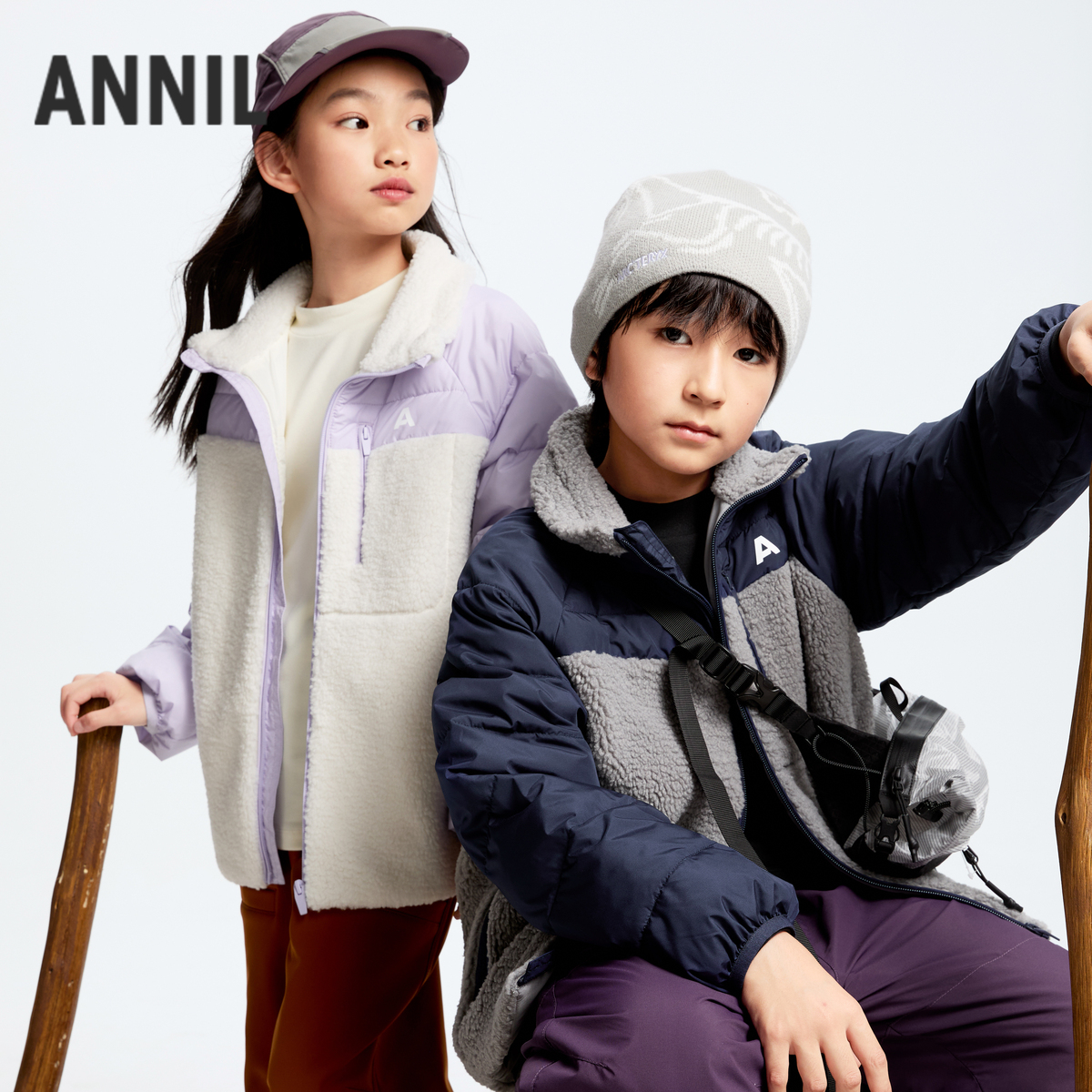 【棉服】安奈儿童装男女童短款时尚保暖棉衣2024冬新款EM445612