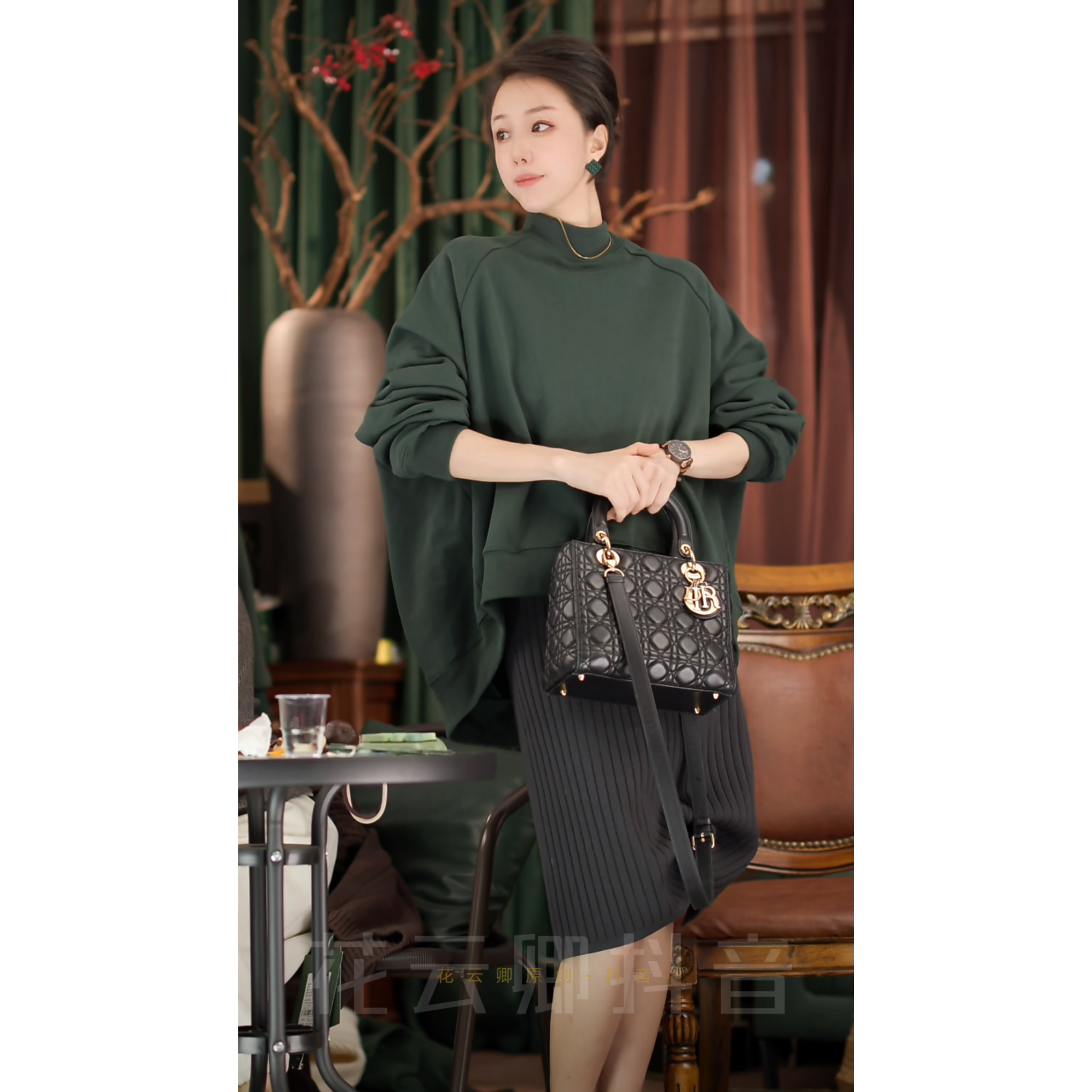 {花蕾原创}原创设计韩版秋冬加绒卫衣宽松休闲时尚保暖高领套头