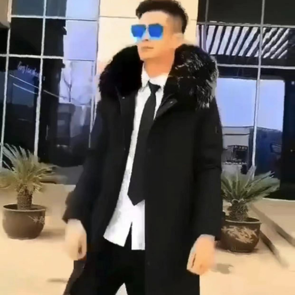 105长，长款商务男装派克服