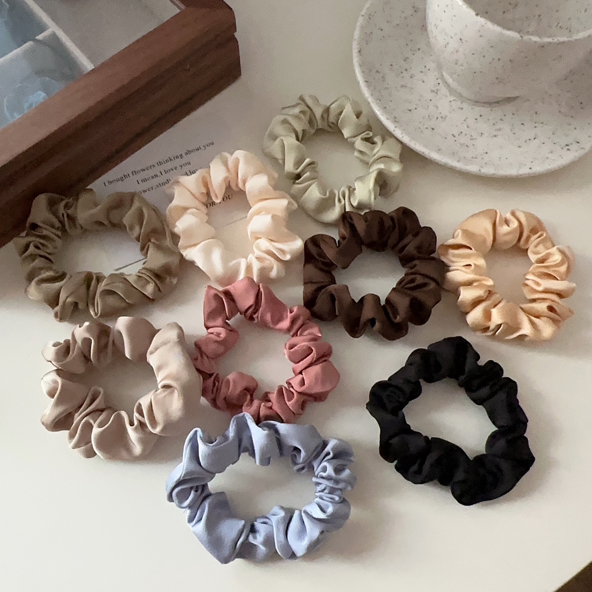 高级感缎面发圈【扎头发皮筋简约百搭上马尾头绳不伤发皮筋】