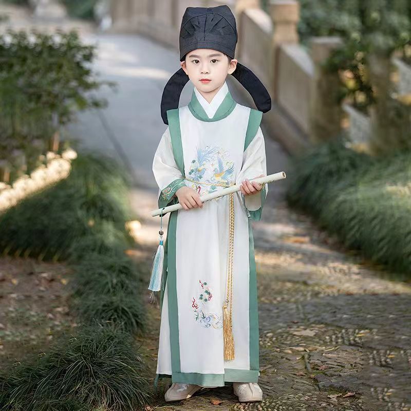 男童汉服春夏儿童男孩李白古风唐装国风唐朝古装书生儿童节演出服