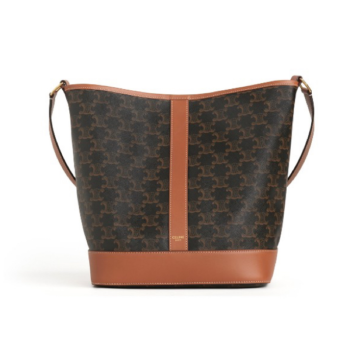 99新 Celine/思琳  凯旋门老花水桶包中号