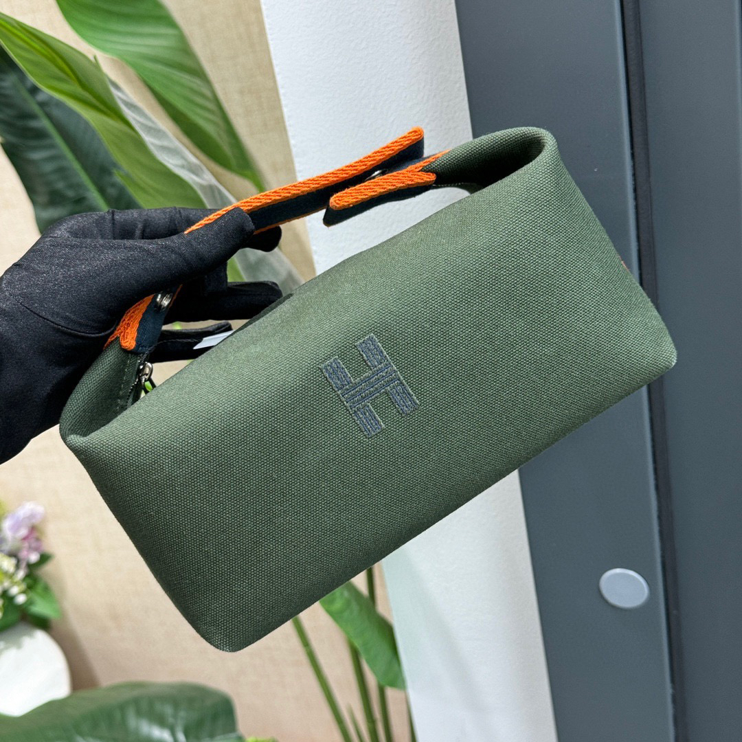 95新 Hermes/爱马仕 货号2415820 森林绿饭盒包