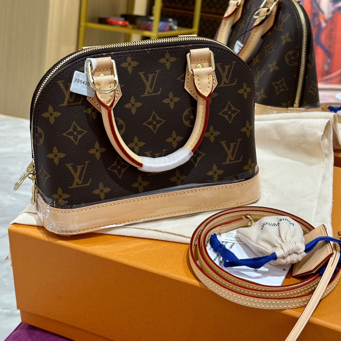 99新 LouisVuitton/路易威登 236390 老花Alma bb斜挎包芯