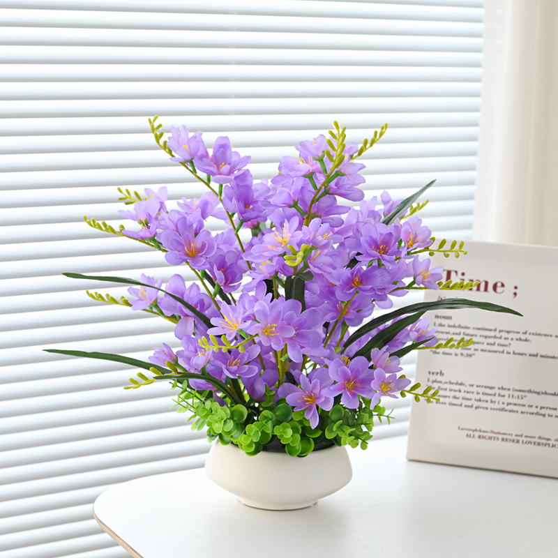 【香雪兰】ins仿真花假花摆设干花艺客厅餐桌摆花装饰插花摆件花艺