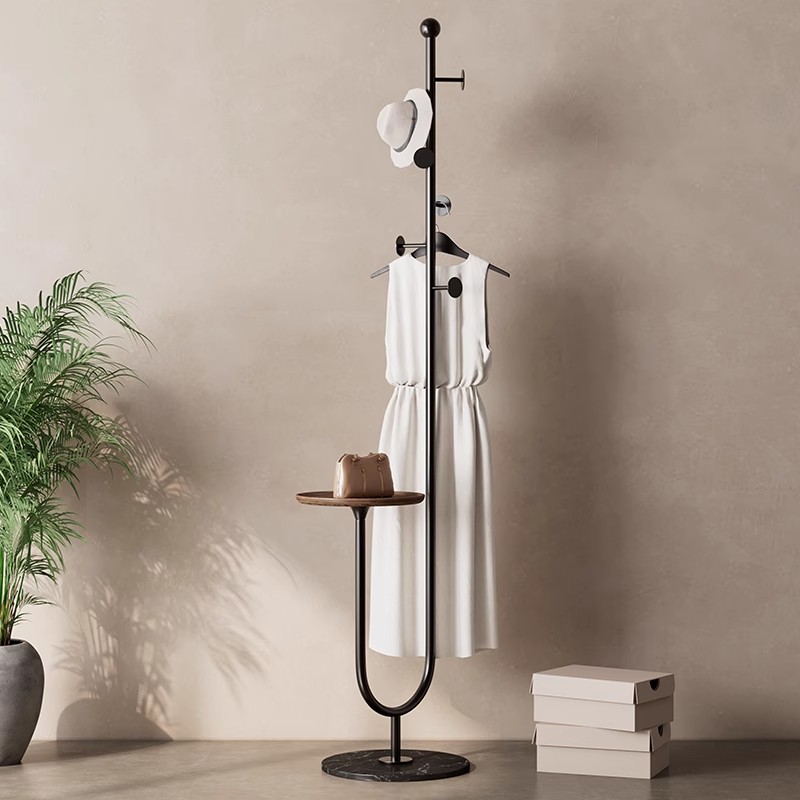 中古风挂衣架落地卧室现代简约床边衣架轻奢衣帽架民宿酒店挂衣架